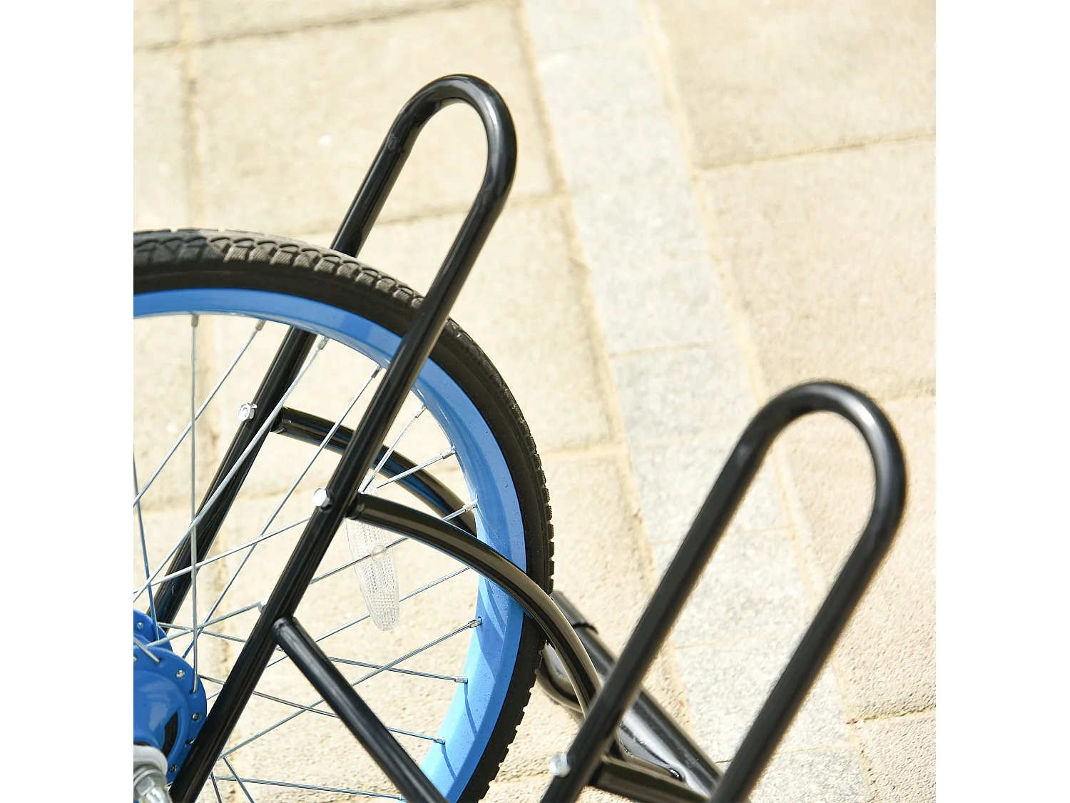 Soporte para bicicletas negro 60x54x57 cm HOMCOM