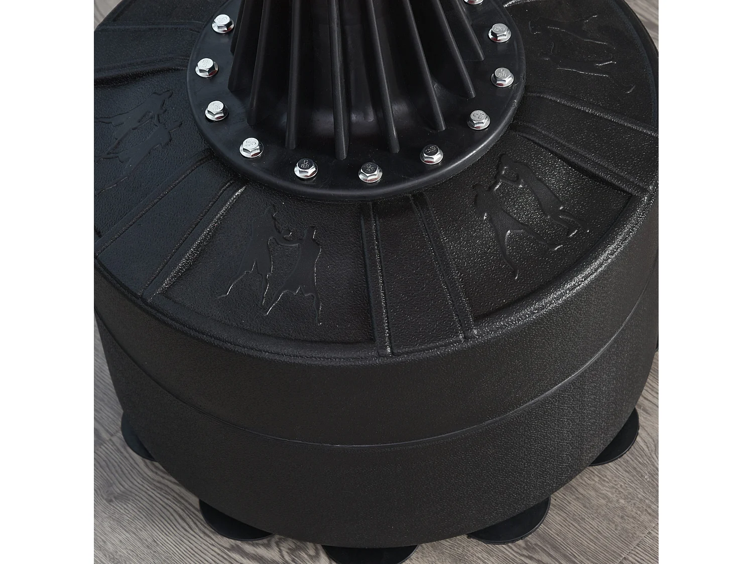 Saco de boxeo de pie negro y rojo 88x48x205 cm HOMCOM