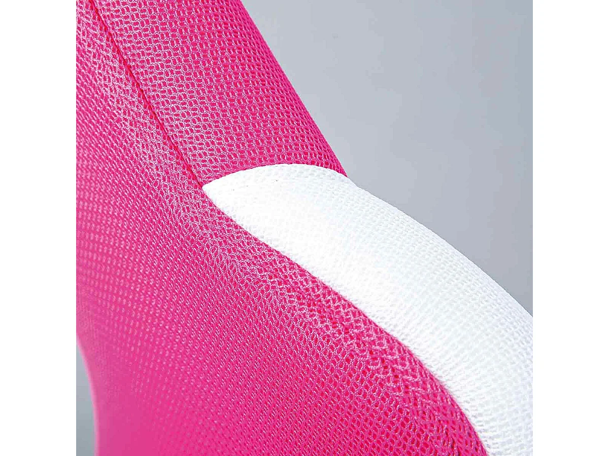 Jessi kantoorstoel framboos, wit.