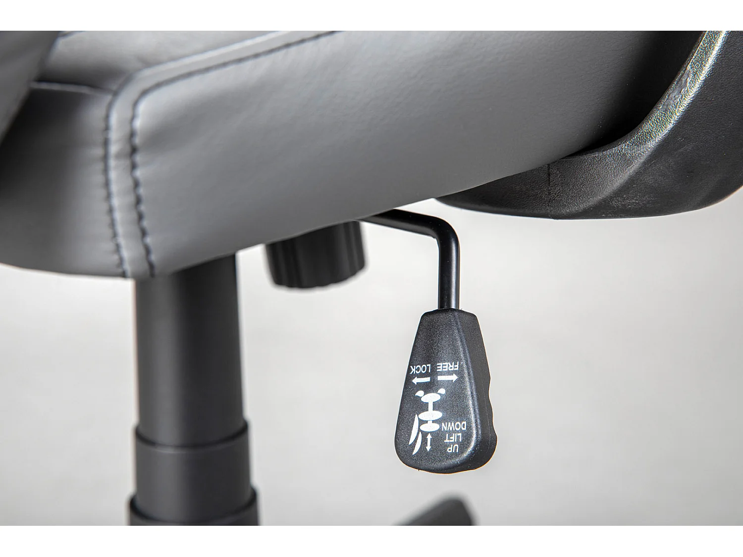 Lysander kantoorstoel grijs, zwart.