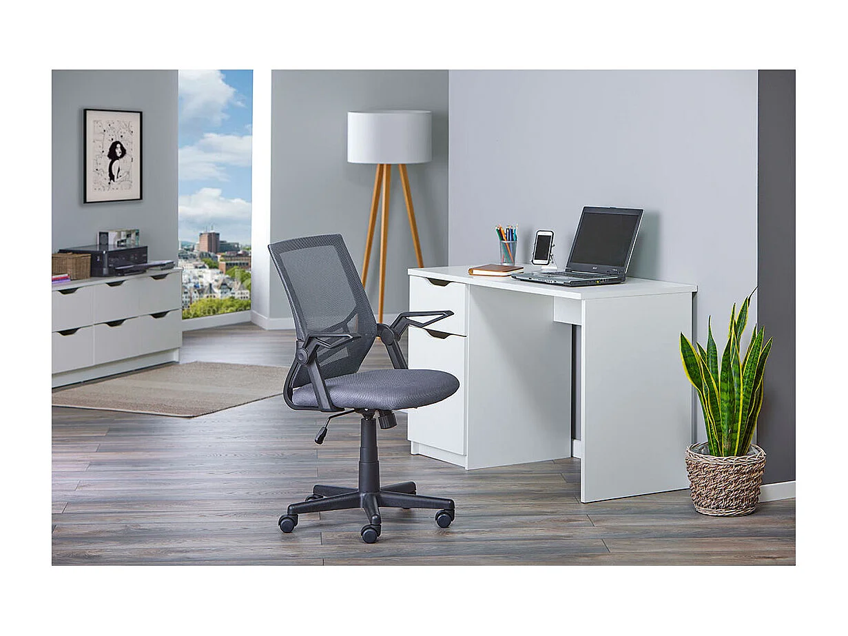Chaise de Bureau Design "Gila" 90-100cm Gris