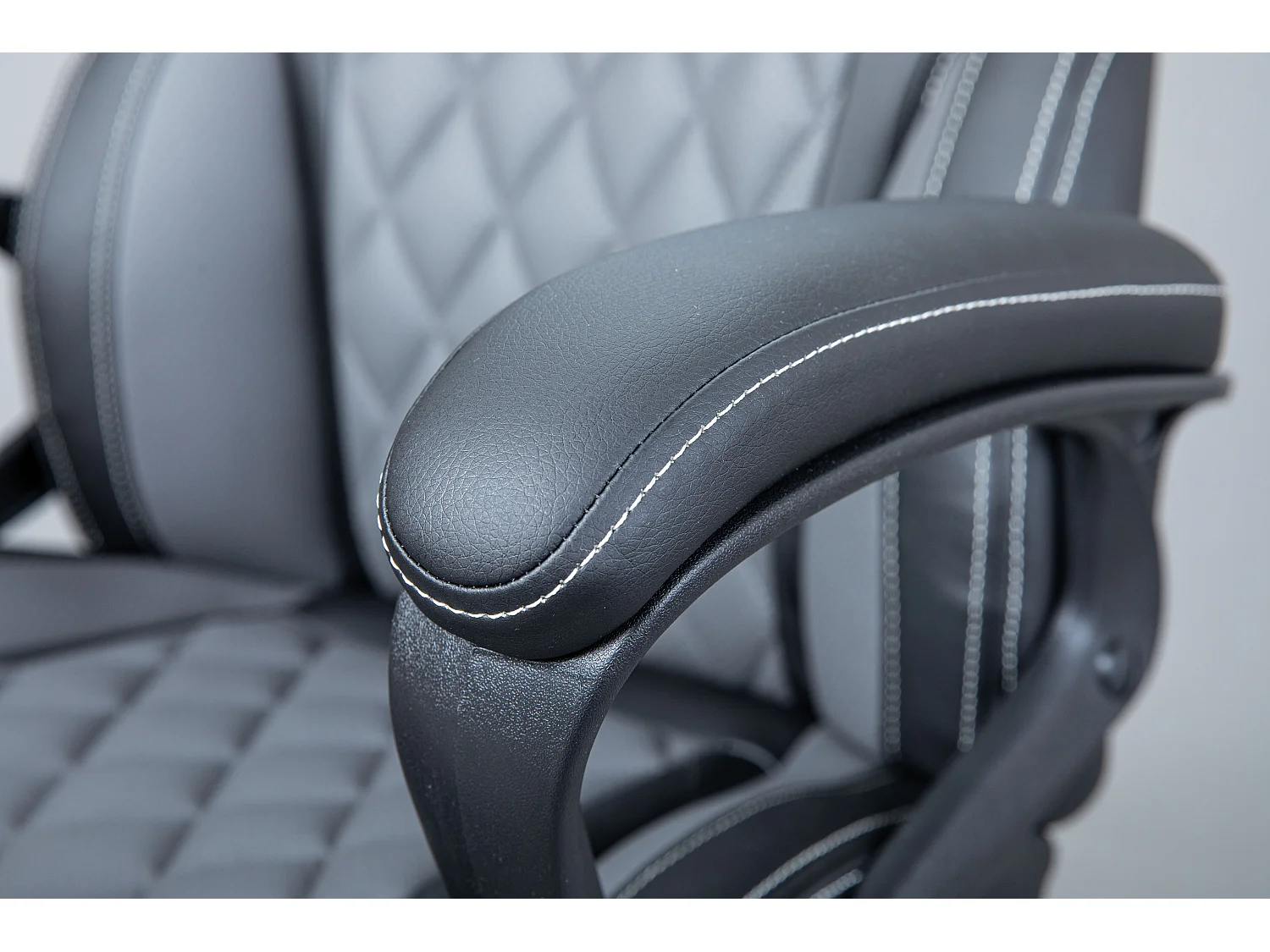 Chaise de Bureau "Viano" 107-117cm Noir & Gris