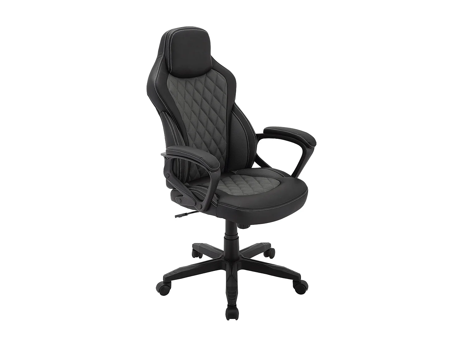 Chaise de Bureau "Viano" 107-117cm Noir & Gris