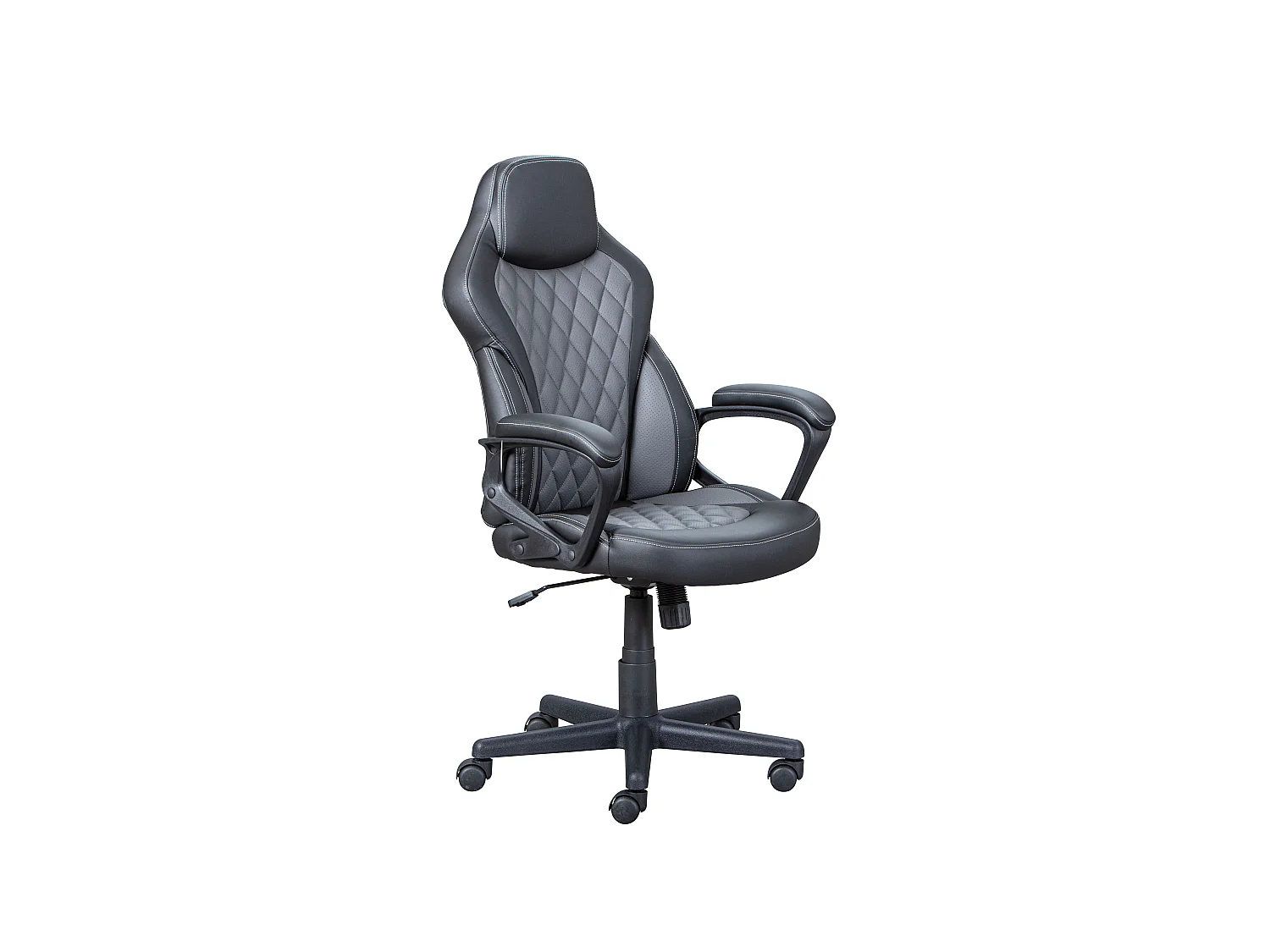 Chaise de Bureau "Viano" 107-117cm Noir & Gris