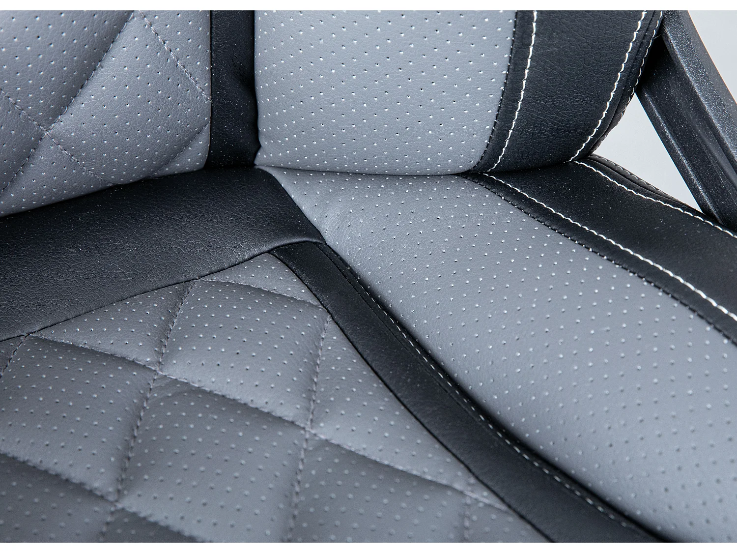 Chaise de Bureau "Viano" 107-117cm Noir & Gris