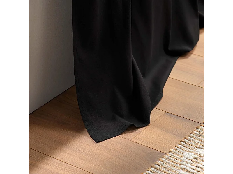 Rideau à Oeillets "Panama" 140x240cm Noir