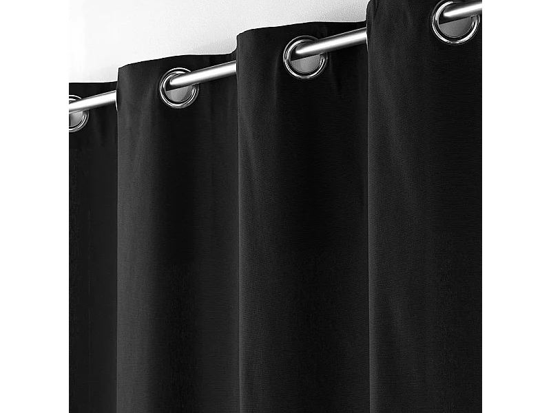 Rideau à Oeillets "Panama" 140x240cm Noir