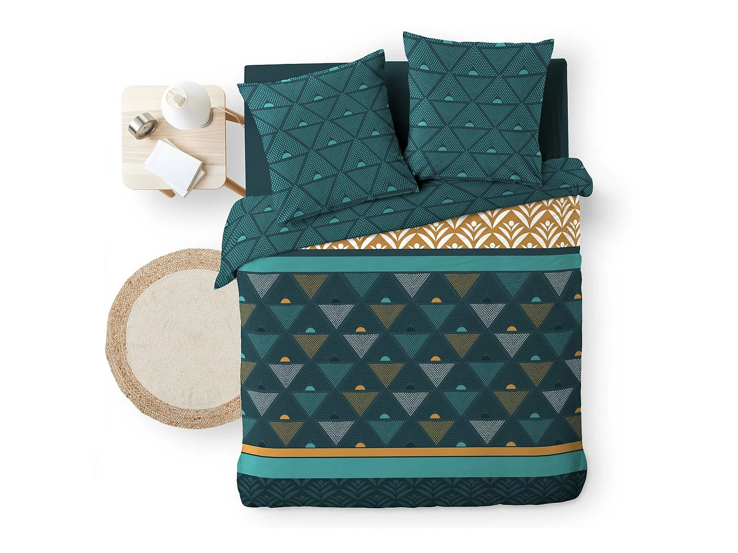 Housse couette + taies 220 x 240 cm Triad