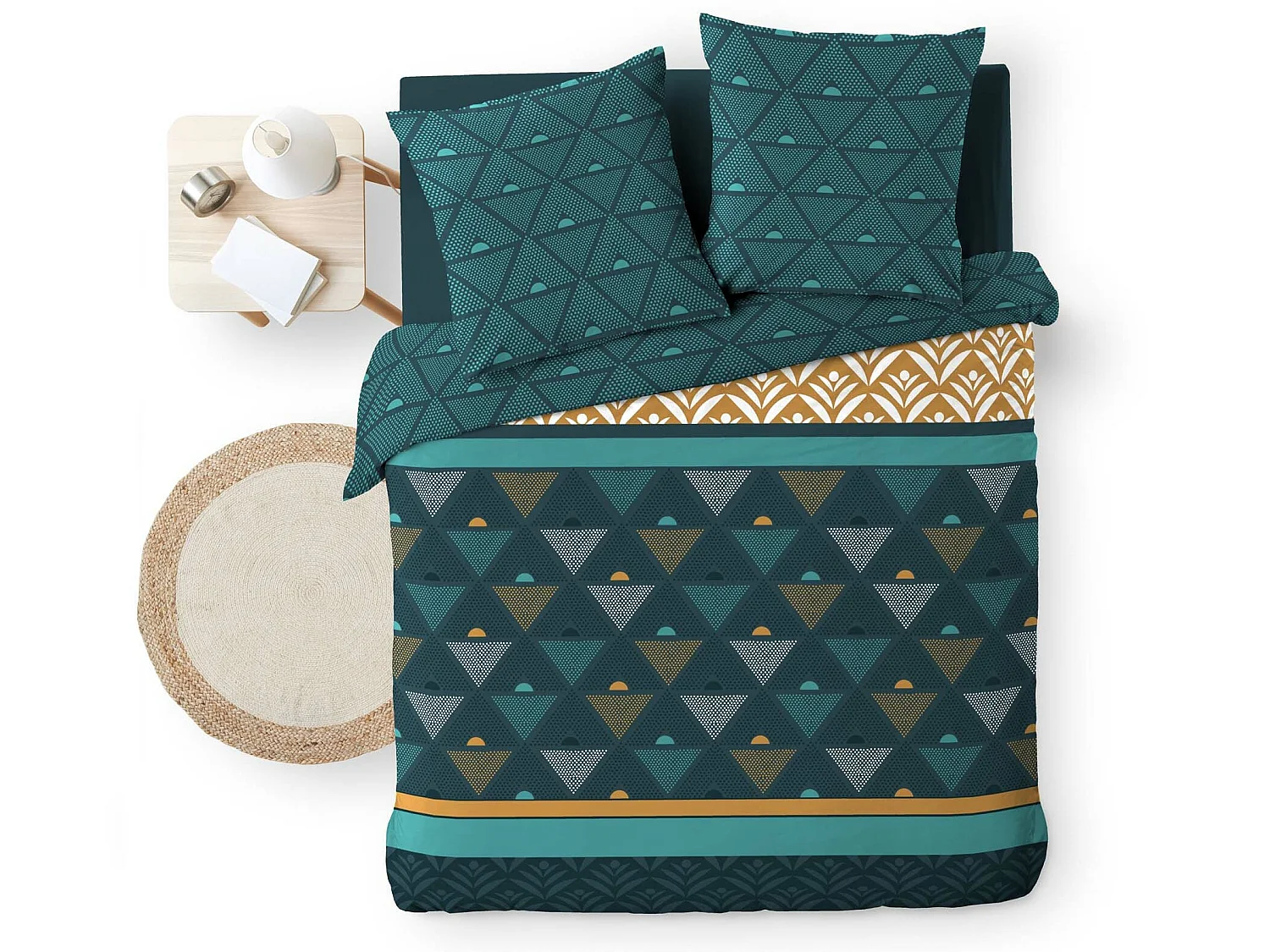 Housse couette + taies 220 x 240 cm Triad