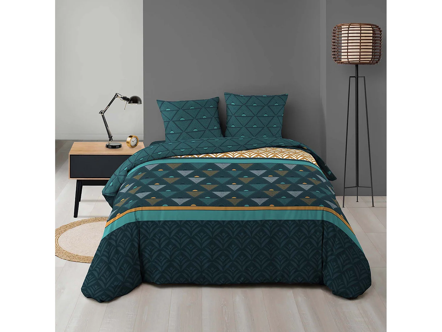 Housse couette + taies 220 x 240 cm Triad