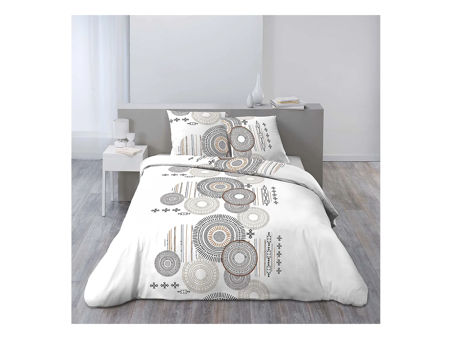 Housse couette + taies 220 x 240 cm Geo-Cirka