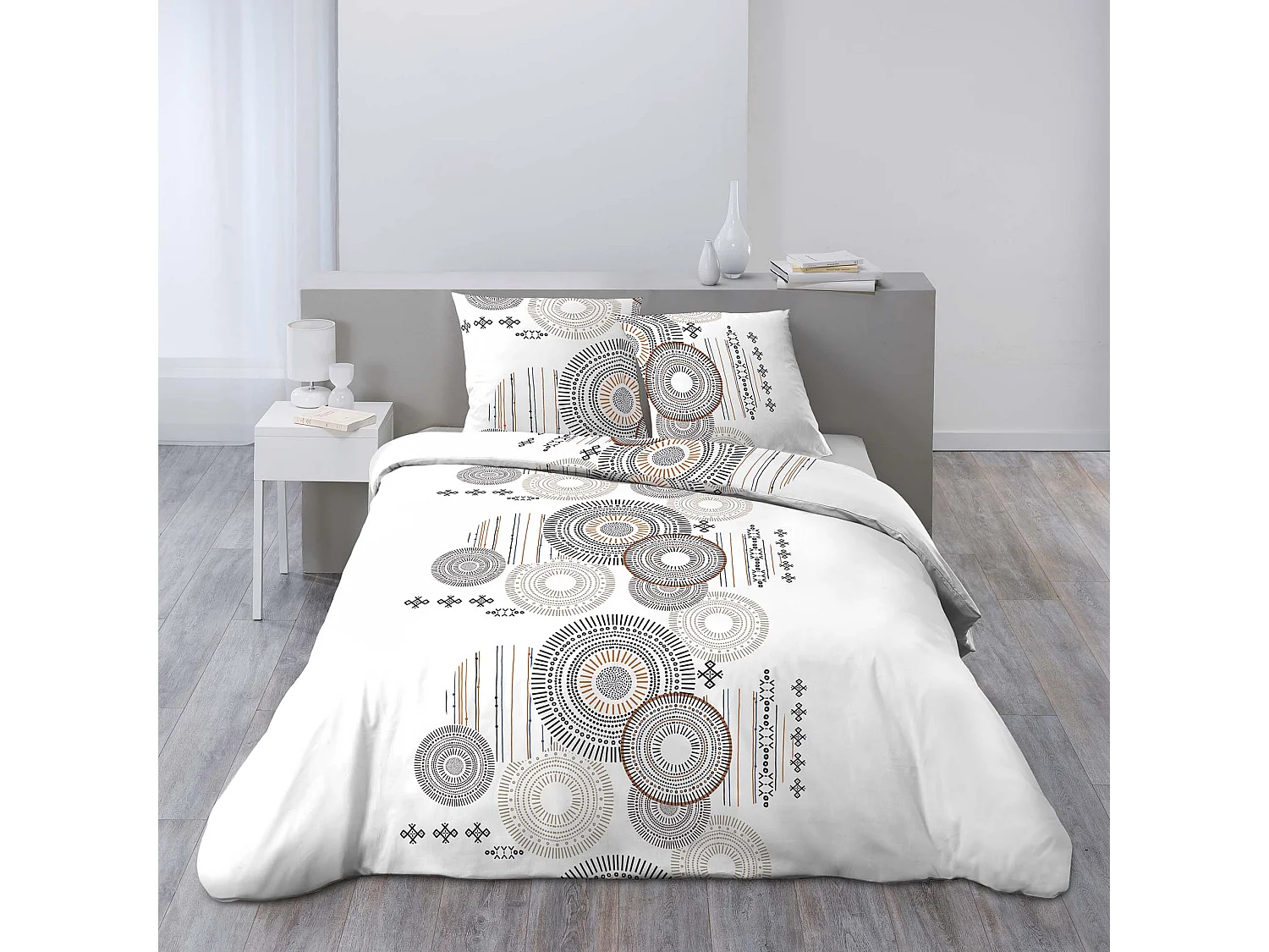 Housse couette + taies 220 x 240 cm Geo-Cirka