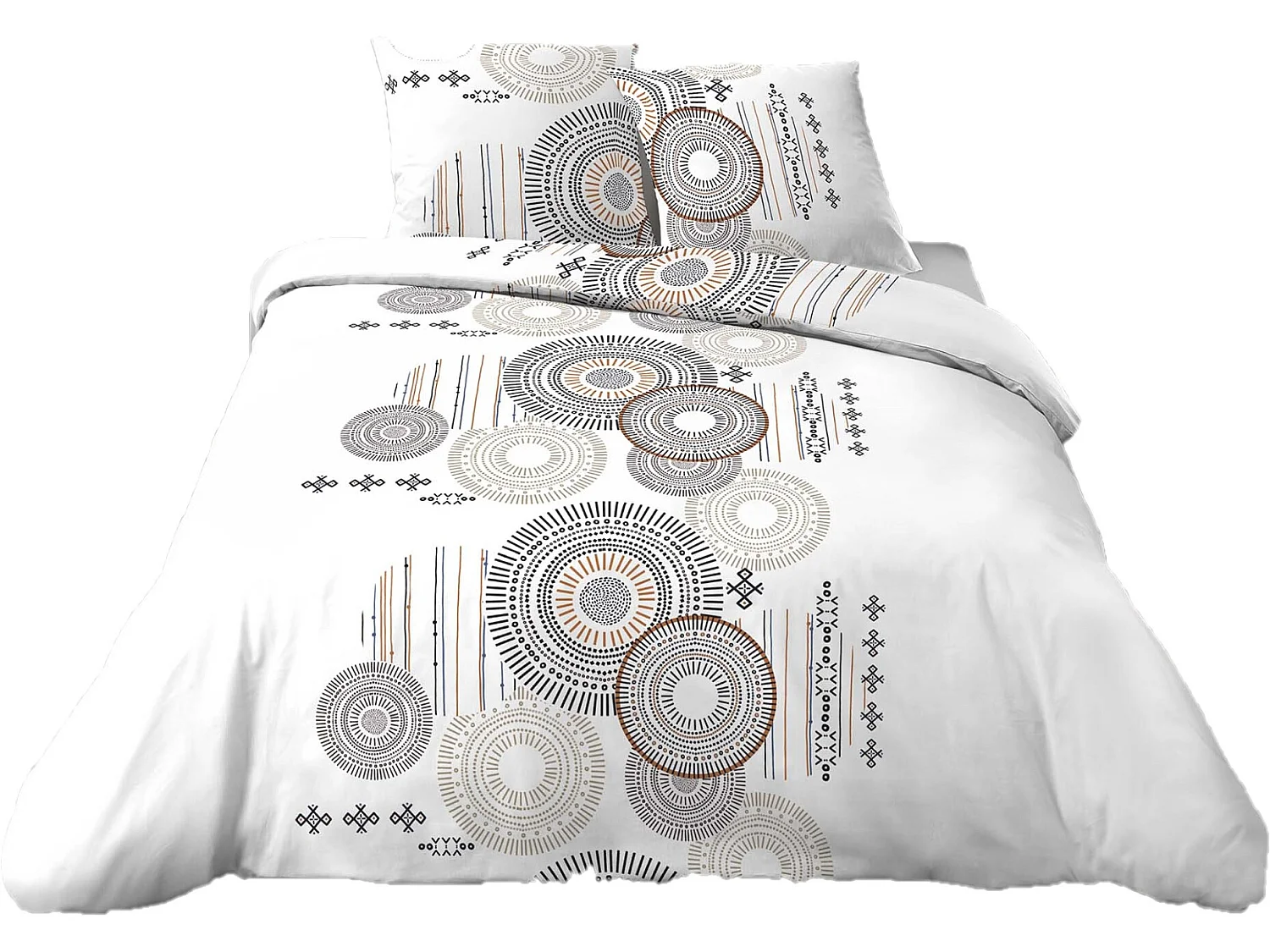 Housse couette + taies 220 x 240 cm Geo-Cirka