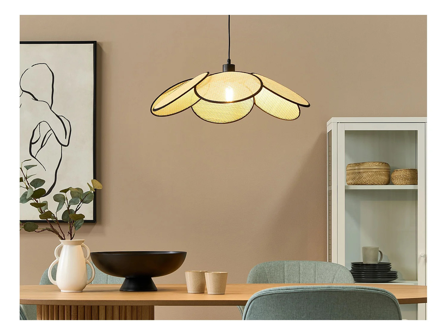 Hanglamp MEROO Papier Natuurlijk