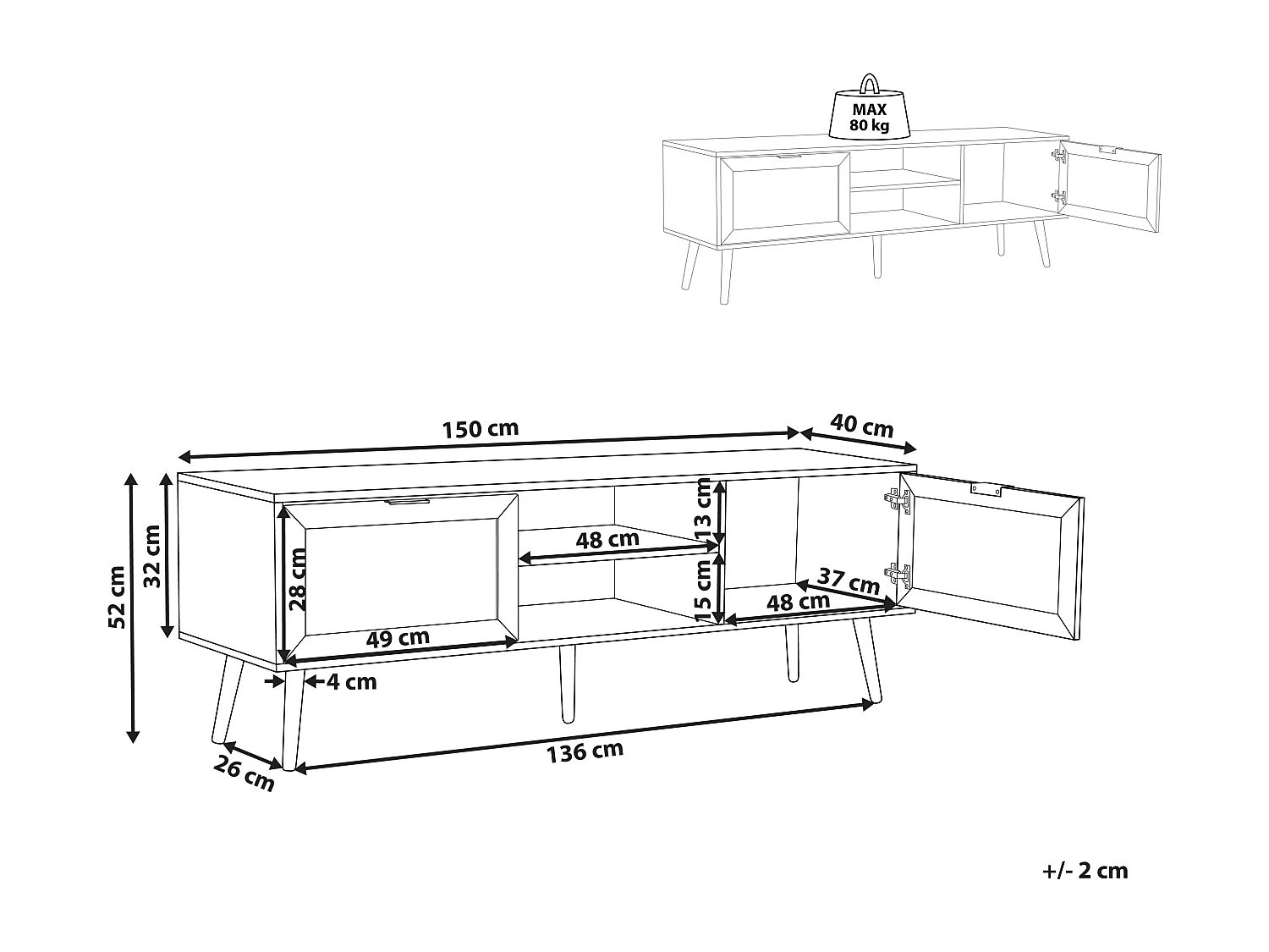 Mueble TV OPOCO Negro