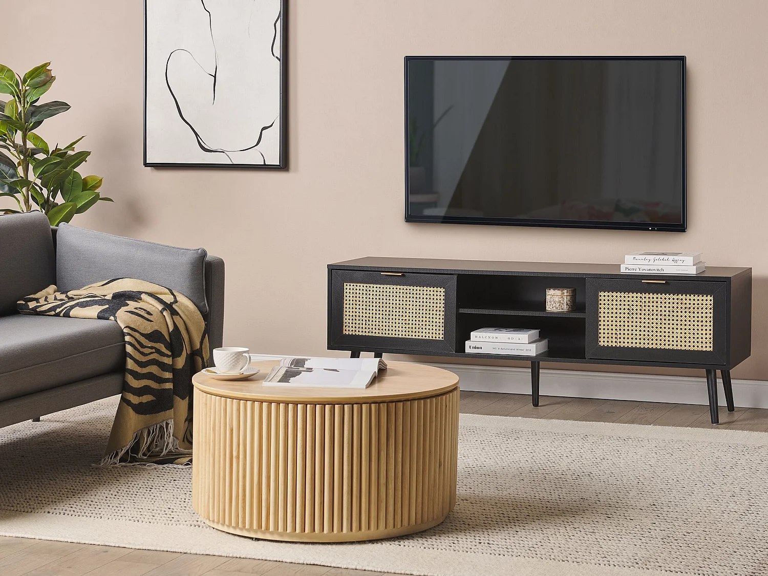 TV-meubel OPOCO Zwart