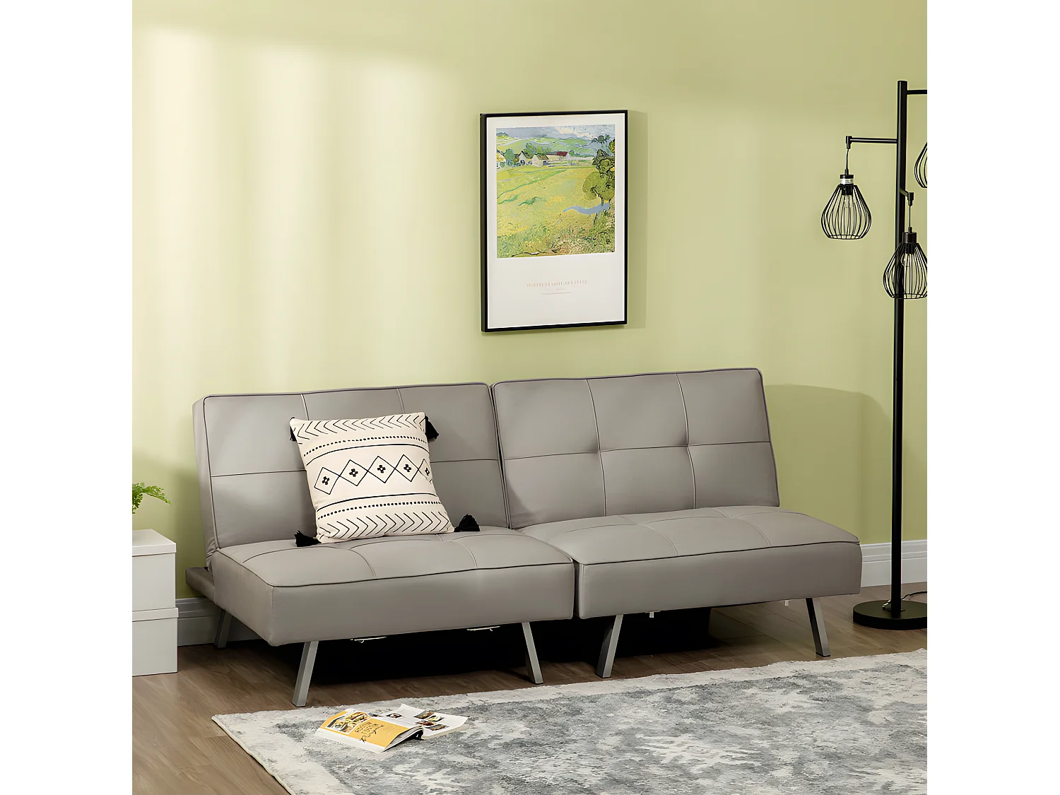 Canapé contemporain convertible OVIEDO gris