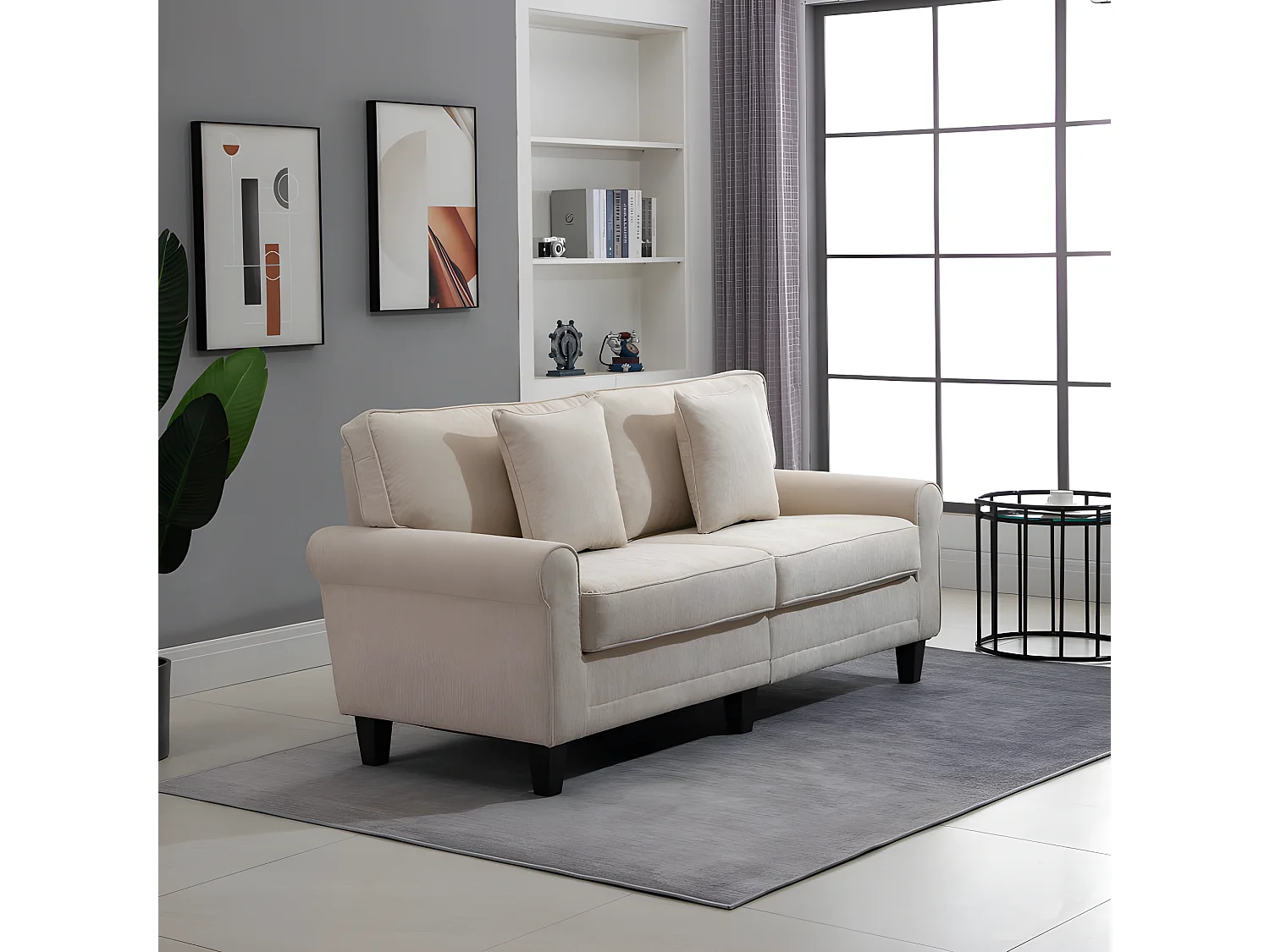 Canapé 3 places GETAFE beige