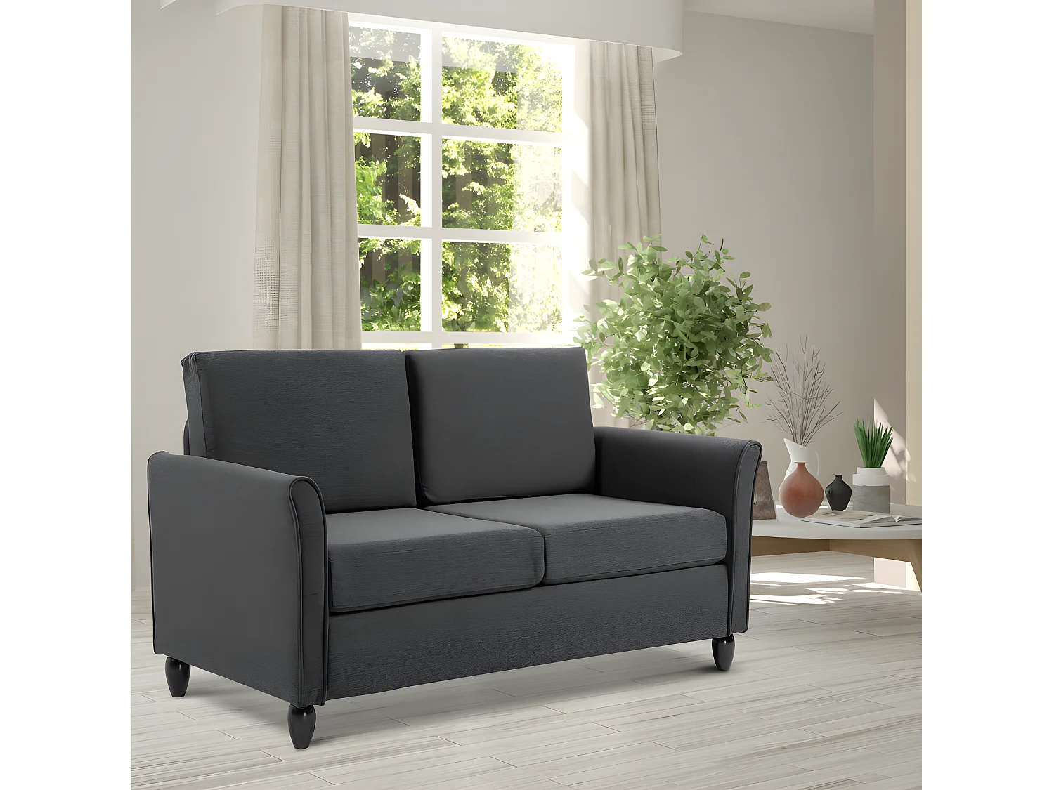 Canapé 2 places ZAMORA gris