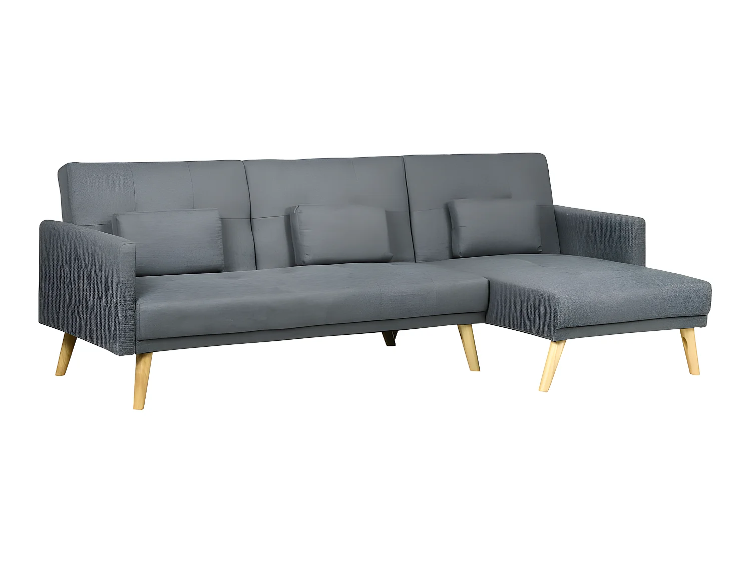 Canapé d'angle convertible COROGNE gris