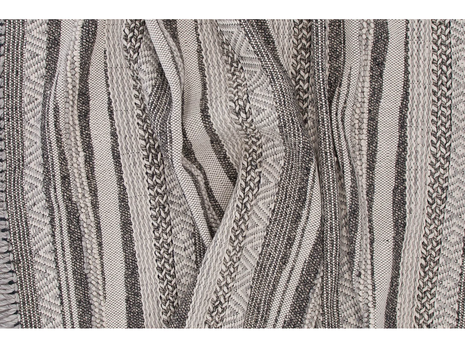 Tapis Déco en Laine "Alwar" 200x300cm Gris Foncé