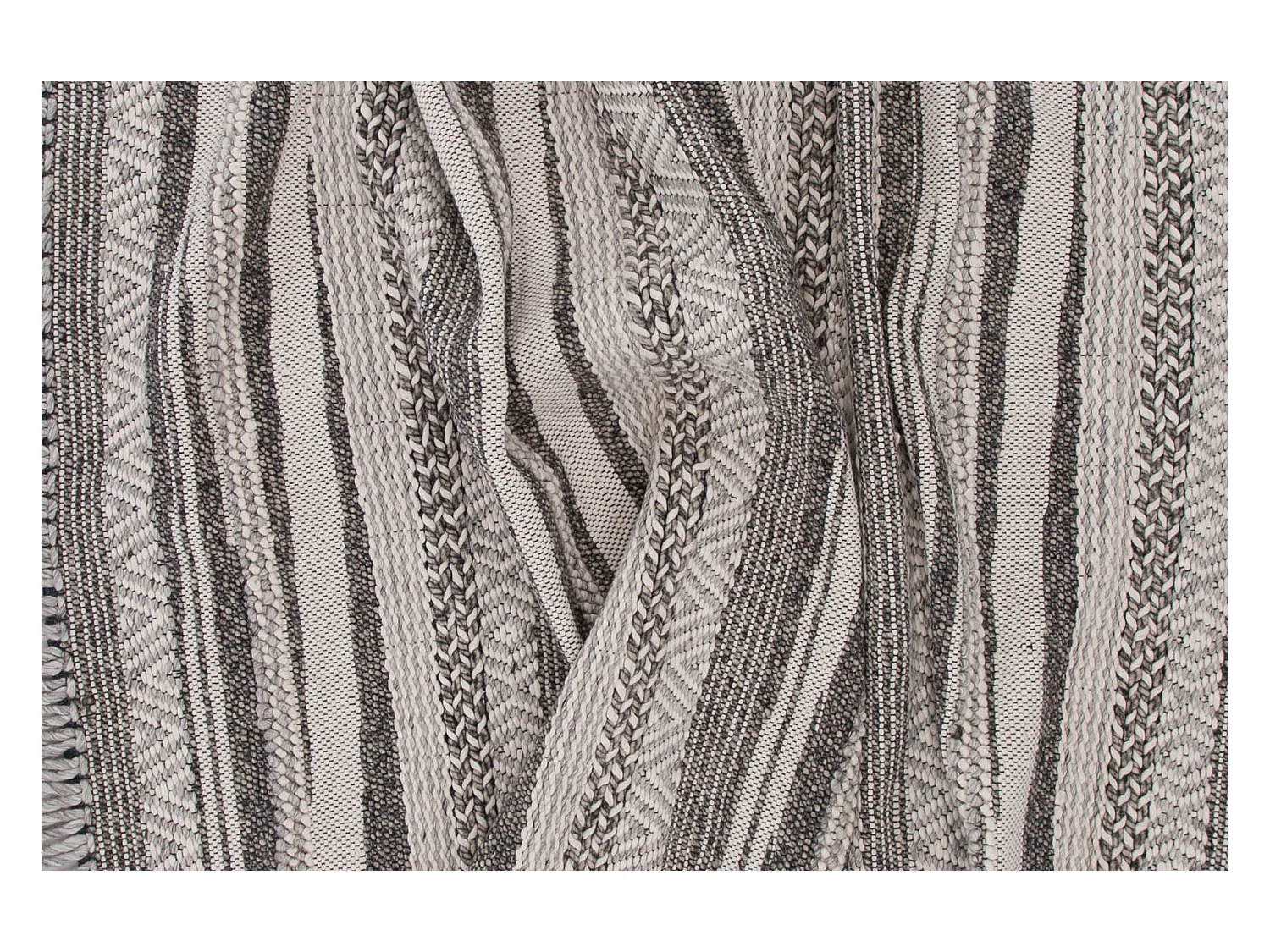 Tapis Déco en Laine "Alwar" 200x300cm Gris Foncé