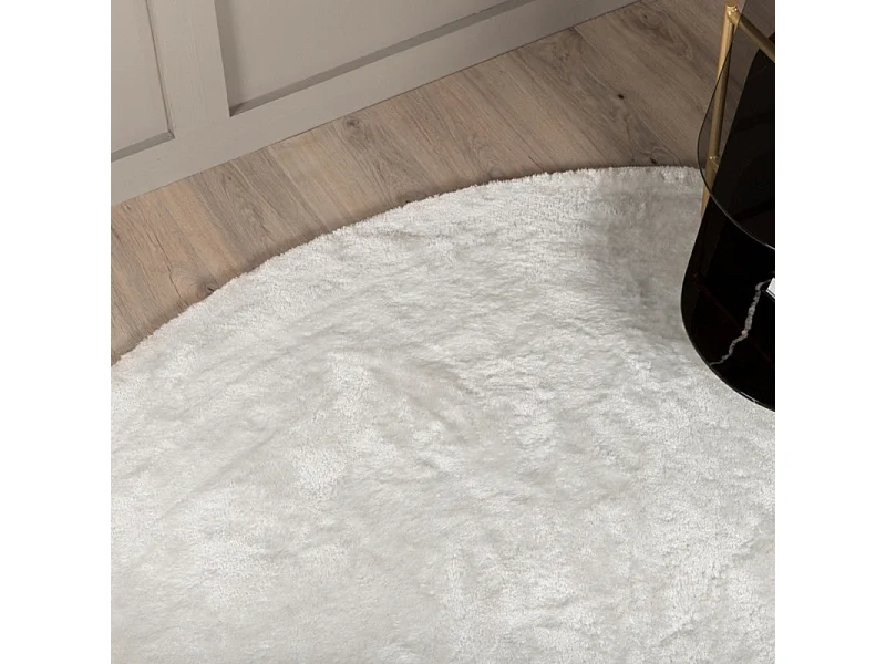 Tapis Rond Uni "Blanca" 200cm Blanc