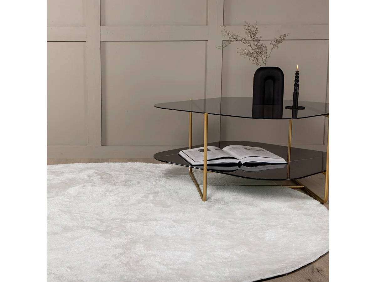 Tapis Rond Uni "Blanca" 200cm Blanc