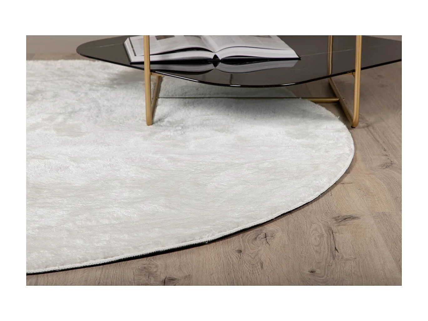 Tapis Rond Uni "Blanca" 200cm Blanc