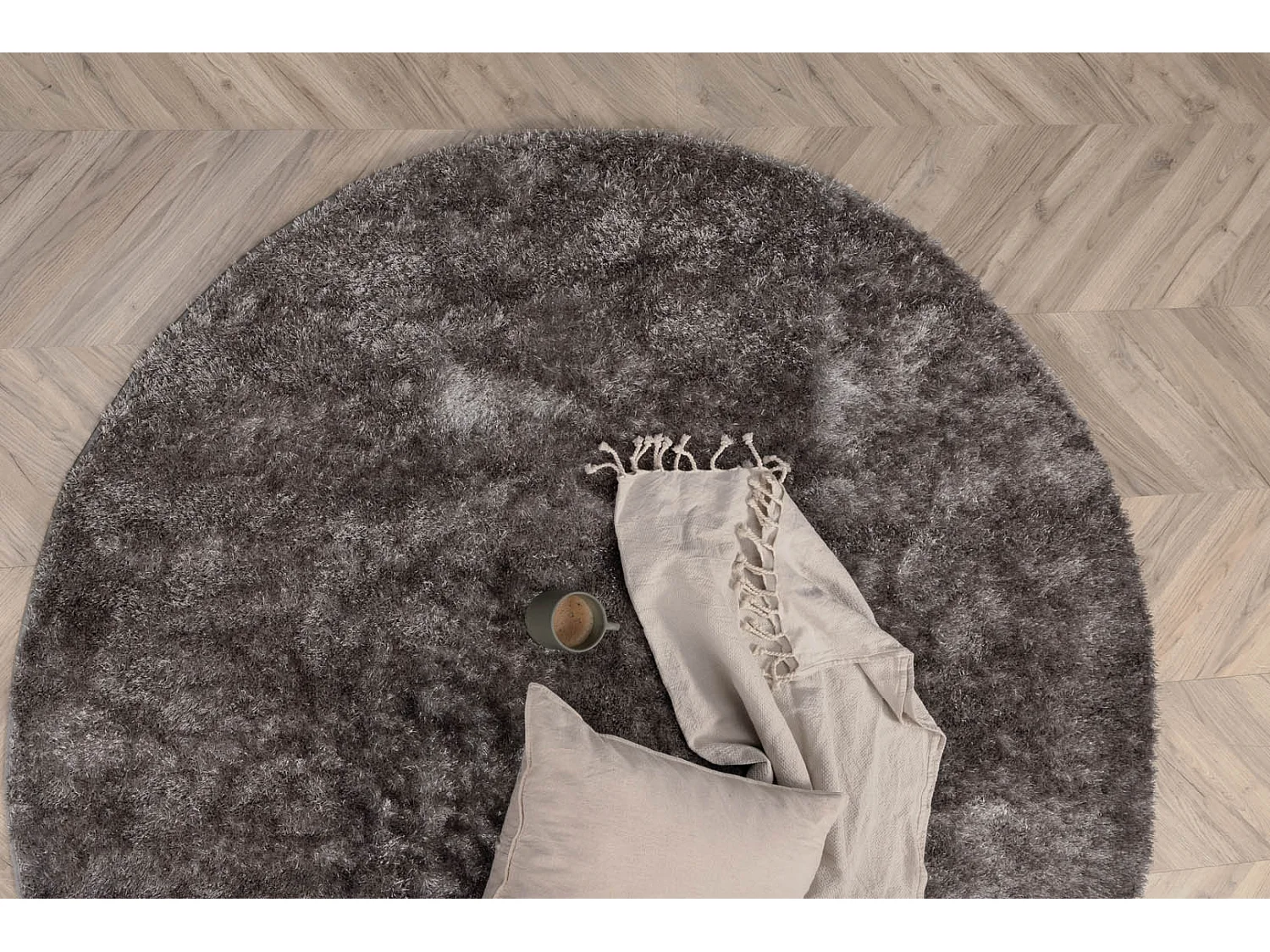 Tapis Rond "Mattis" 200cm Gris