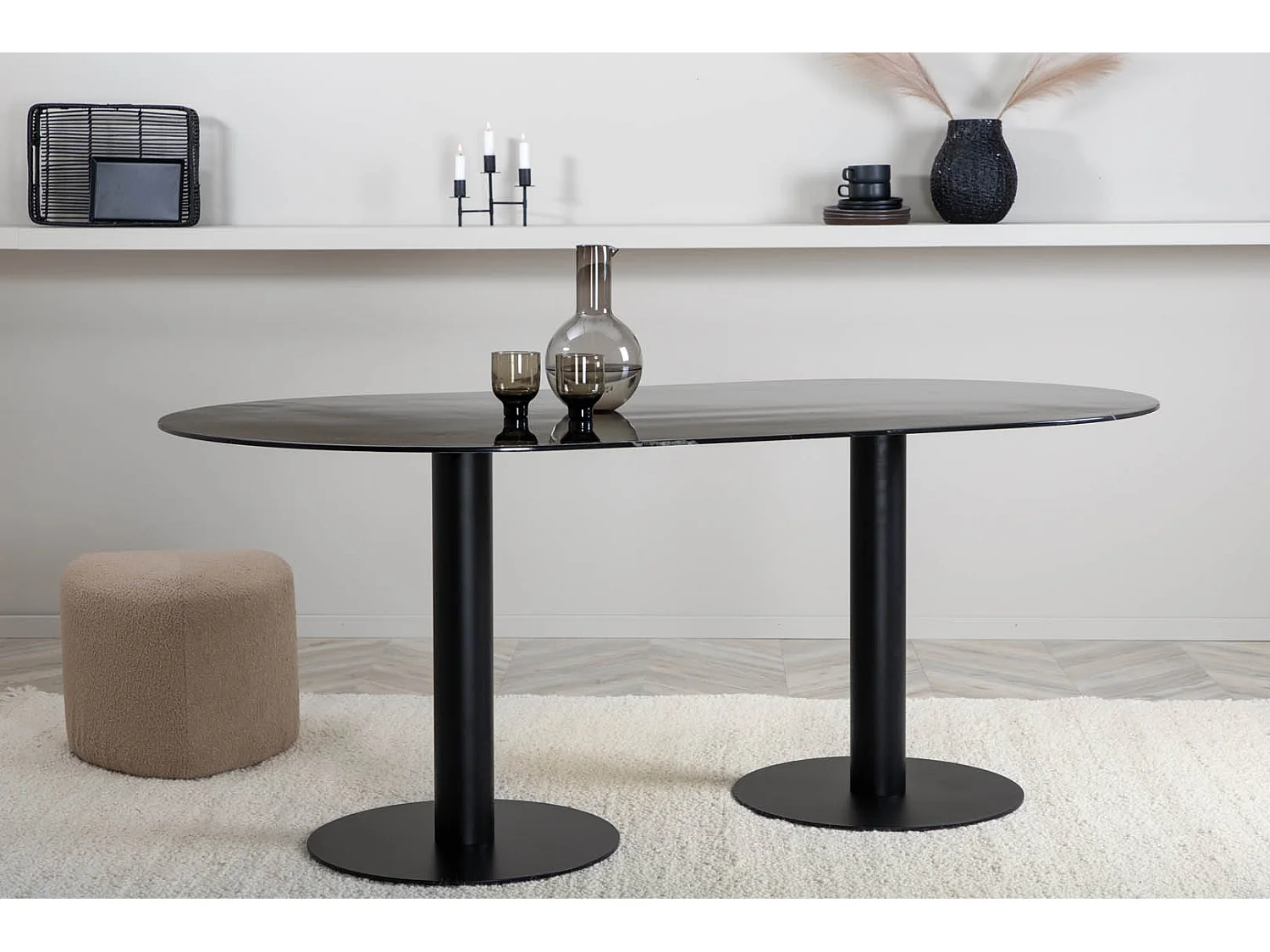 Betina Teppich 300x200 cm Wolle weiß.