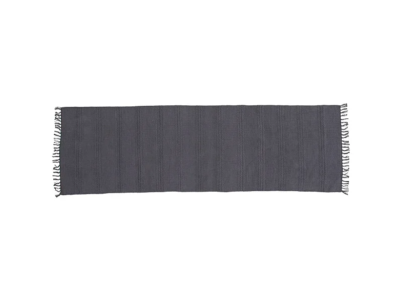 Nico Teppich 250x80 cm Baumwolle grau.