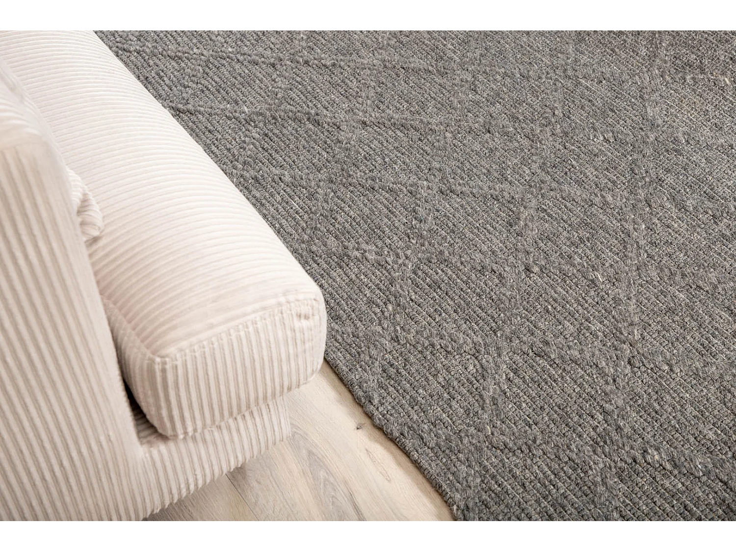 Tapis Déco en Laine "Cloudy" 160x230cm Gris