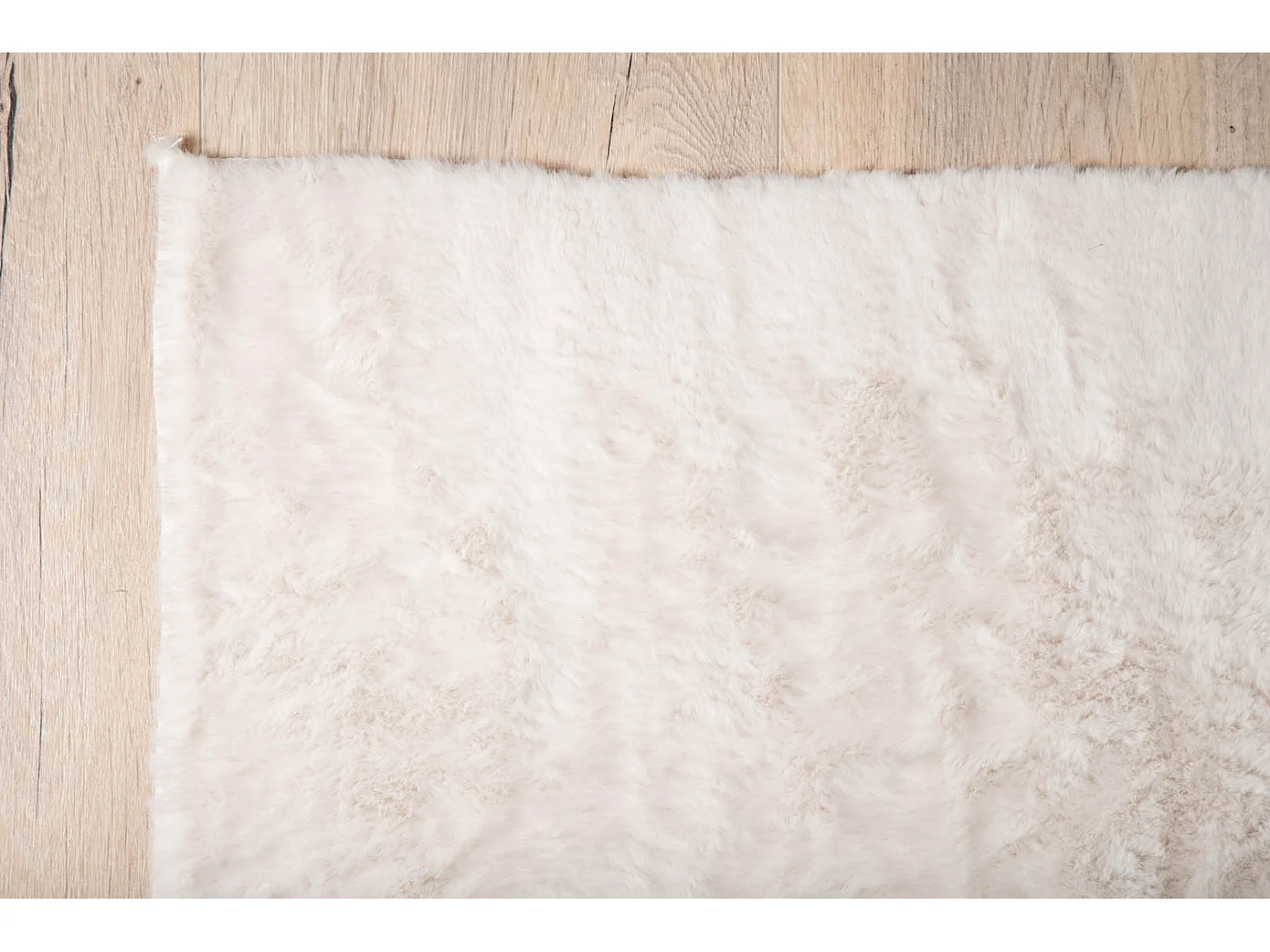 Nina tapis 300x200 cm polyester blanc.