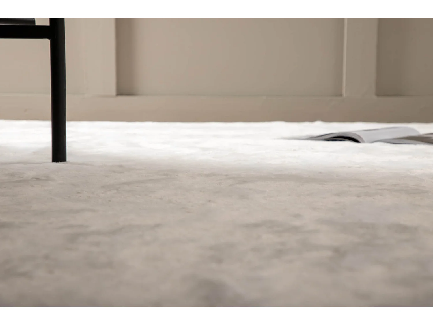 Nina tapis 300x200 cm polyester blanc.