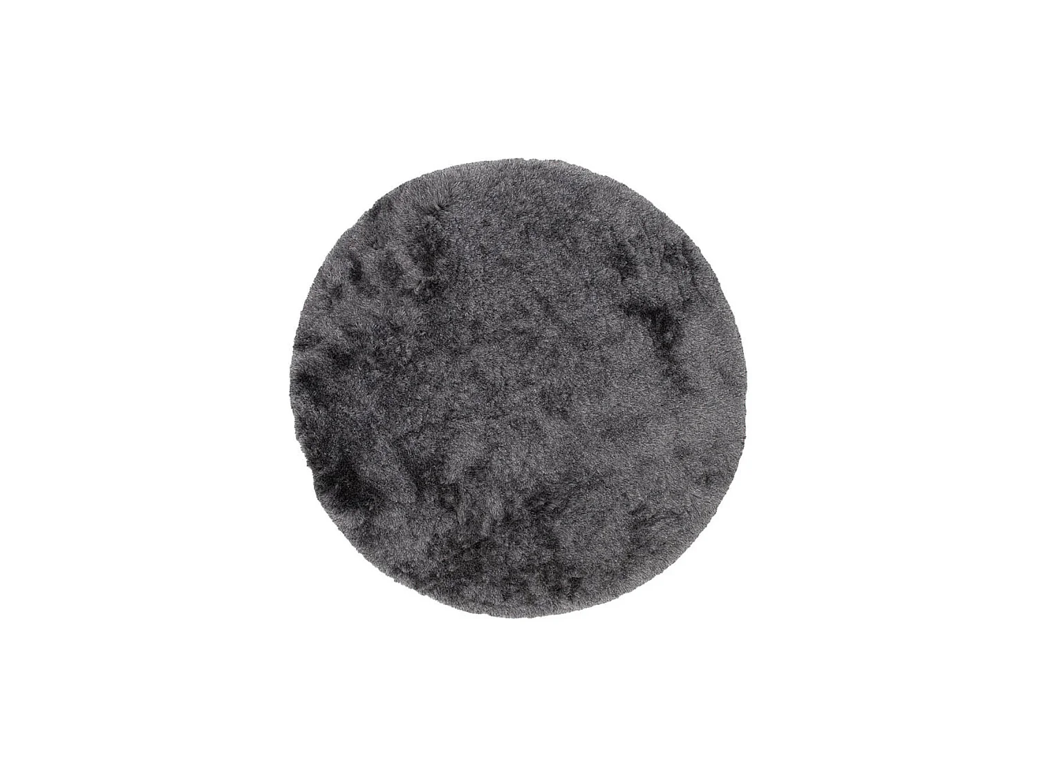 Tapis Déco Shaggy Rond "Shiva" 200cm Gris