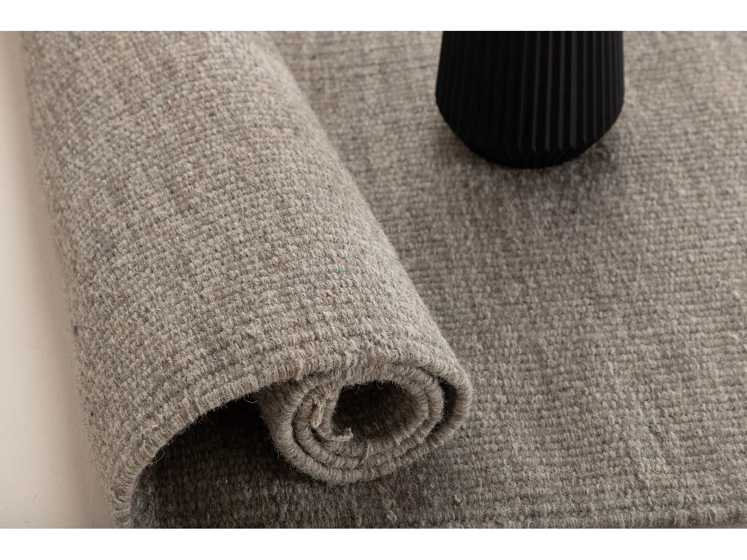 Tapis Design en Laine "Cyrus" 80x250cm Gris