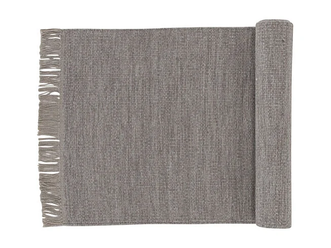 Tapis Design en Laine "Cyrus" 80x250cm Gris