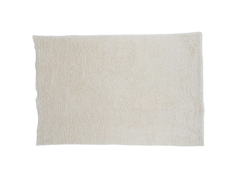 Tapis Rectangulaire en Laine "Leiko" 160x230cm Naturel