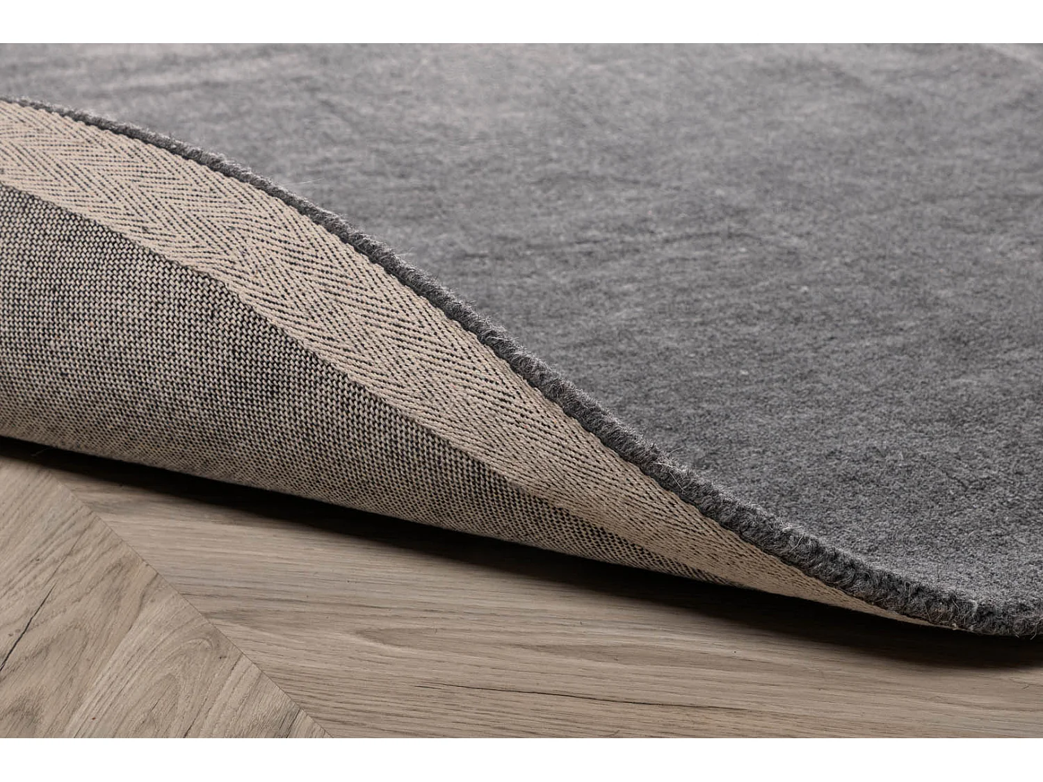 Tapis Déco Rond en Laine "Ulla" 200cm Gris Foncé