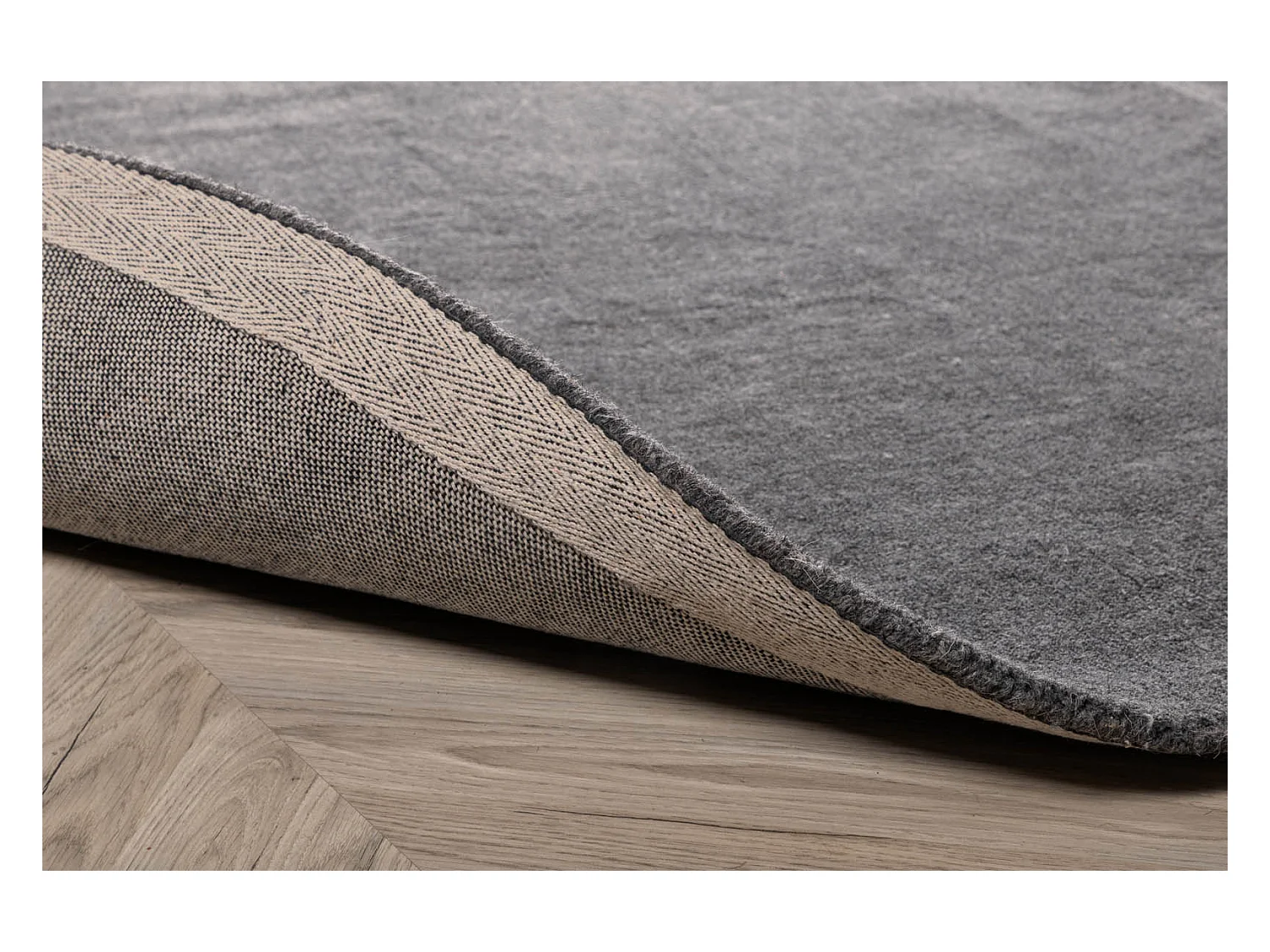 Tapis Déco Rond en Laine "Ulla" 200cm Gris Foncé