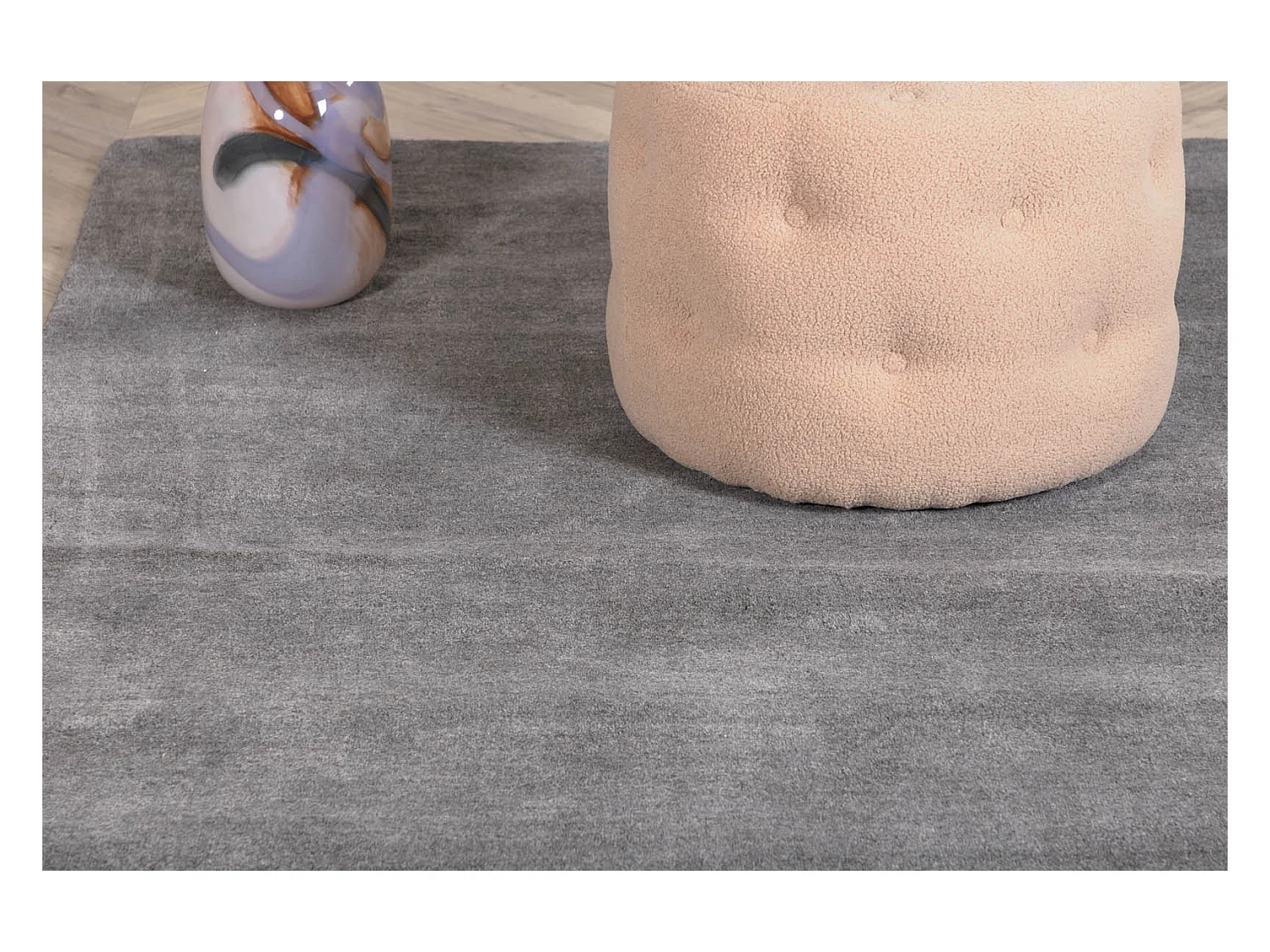 Tapis Déco en Laine "Ulla" 202x300cm Gris