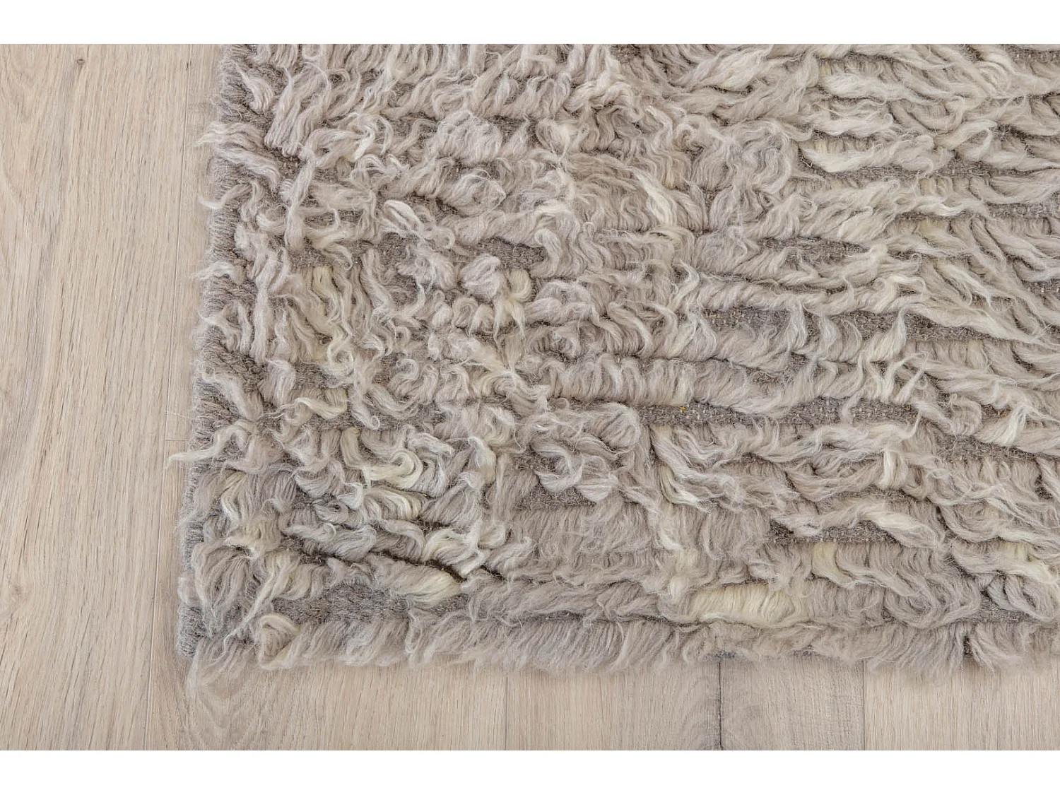 Tapis Déco en Laine "Leiko" 200x300cm Gris
