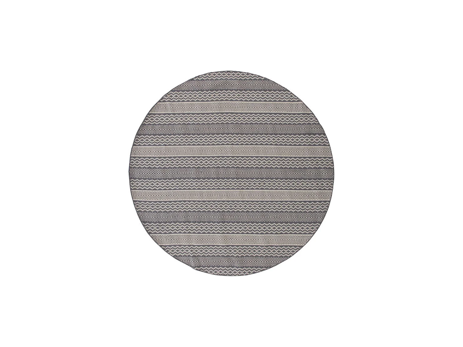 Tapis Rond Imprimé "Sishu" 200cm Gris