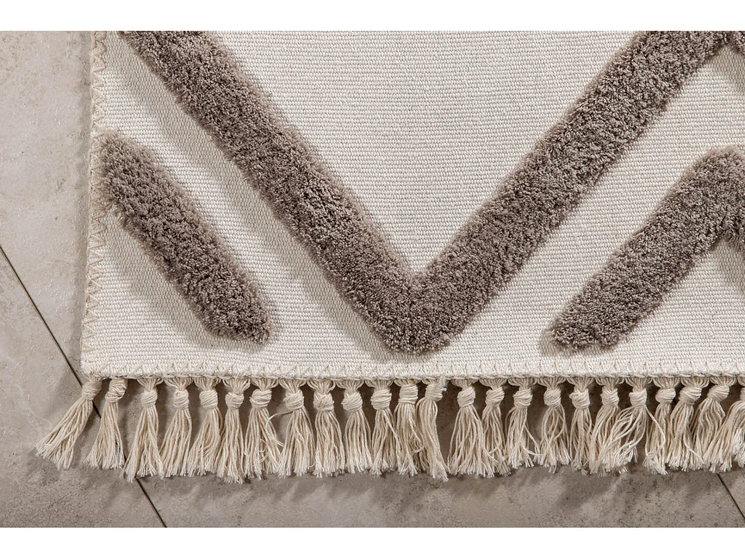 Tapis Déco en Relief "Towa" 200x300cm Marron