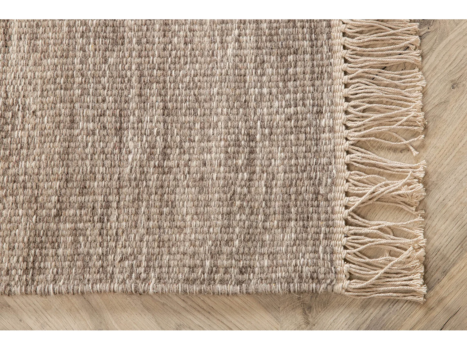 Alfombra Cyrus 250x80 cm lana beige.