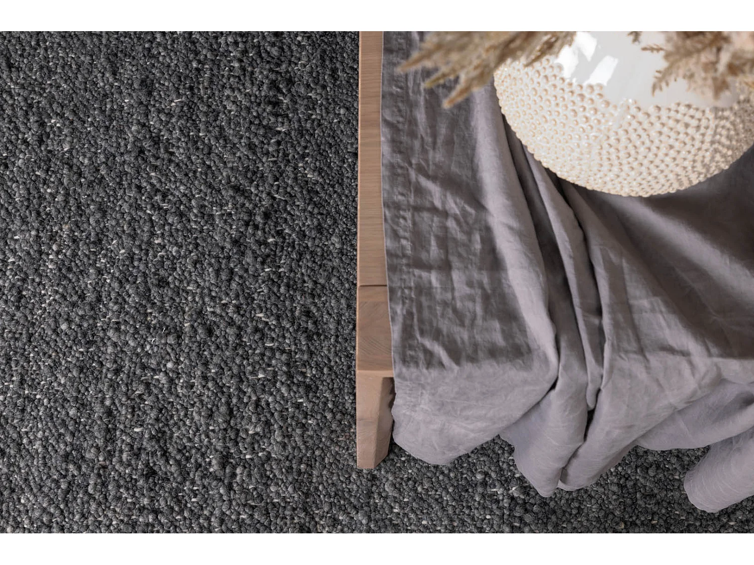 Tapis Déco en Laine "Betina" 160x230cm Gris