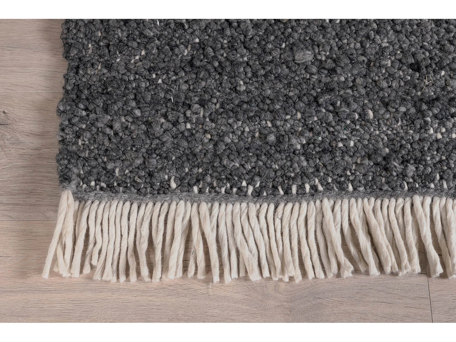 Tapis Déco en Laine "Betina" 160x230cm Gris