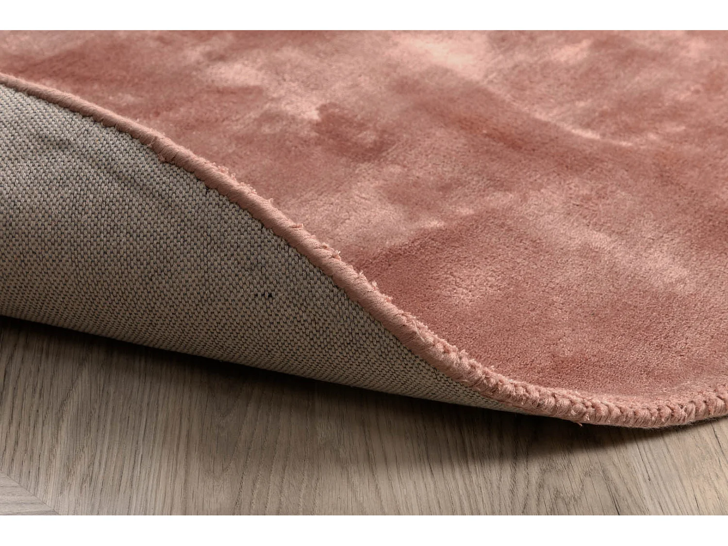 Tapis Déco Rond "Indra" 200cm Rose Poudré