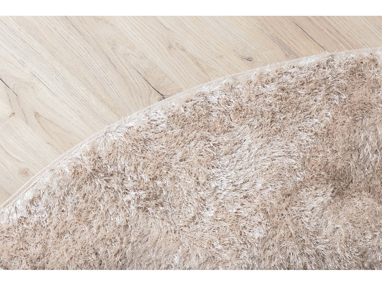 Mattis tapis Ø200 cm polyester beige.